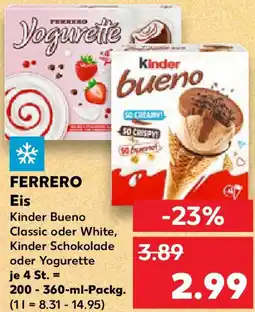 Kaufland FERRERO Eis Angebot