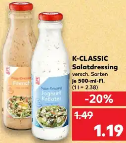 Kaufland K-CLASSIC Salatdressing Angebot