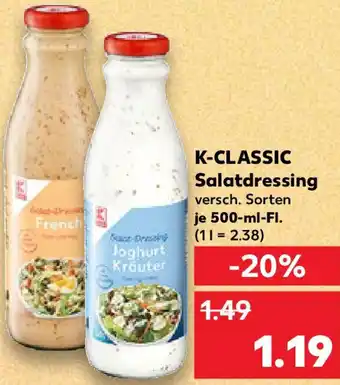 Kaufland K-CLASSIC Salatdressing Angebot