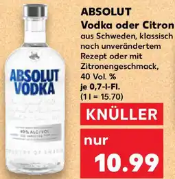 Kaufland ABSOLUT Vodka oder Citron Angebot