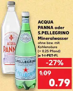 Kaufland ACQUA PANNA oder S.PELLEGRINO Mineralwasser Angebot