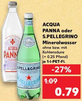 Kaufland ACQUA PANNA oder S.PELLEGRINO Mineralwasser Angebot