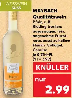 Kaufland MAYBACH Qualitätswein Angebot