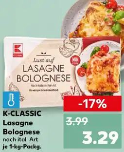 Kaufland K-CLASSIC Lasagne Bolognese Angebot