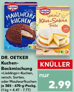 Kaufland DR. OETKER Kuchen Backmischung Angebot