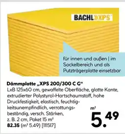 Hellweg Bachl xps dämmplatte „xps 200/300 c g“ Angebot
