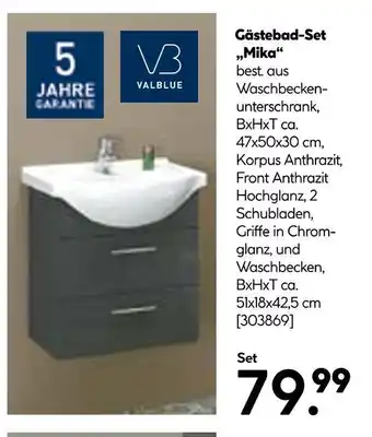 Hellweg Valblue gästebad-set „mika“ Angebot