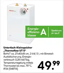 Hellweg Thermoflow untertisch-kleinspeicher „thermoflow ut 5“ Angebot