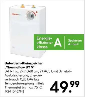 Hellweg Thermoflow untertisch-kleinspeicher „thermoflow ut 5“ Angebot