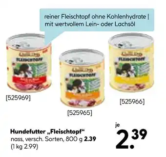 Hellweg Hundefutter „fleischtopf“ Angebot