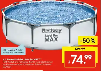 Hellweg Bestway frame-pool-set „steel pro max Angebot