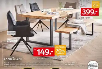 XXXLutz Esstisch, sitzbank oder leder-armlehnstuhl Angebot