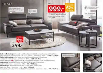 XXXLutz Novel leder-sofa, couchtisch oder beistelltisch Angebot