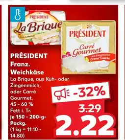 Kaufland Président franz. weichkäse la brique Angebot