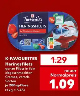Kaufland K-favourites heringsfilets in tomaten-creme Angebot
