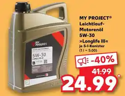 Kaufland My project leichtlauf-motorenöl 5w-30 Angebot