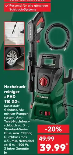 Kaufland Parkside hochdruckreiniger phd 110 g2 Angebot