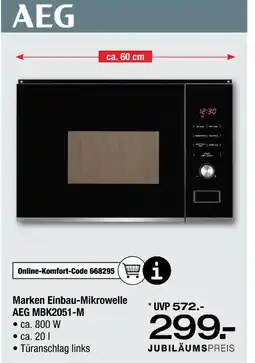 Ostermann Aeg marken einbau-mikrowelle aeg mbk2051-m Angebot