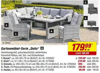 toom Baumarkt Gartenmöbel-serie „delia“ Angebot
