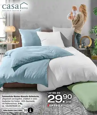 Ostermann Casa nova sommerliche marken-musselin-bettwäsche Angebot
