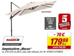 toom Baumarkt Toom ampelschirm „macau“ Angebot