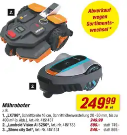 toom Baumarkt Mähroboter „landroid vision ai s250“ Angebot