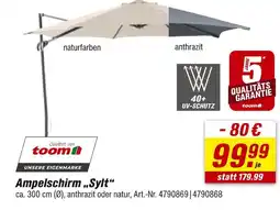 toom Baumarkt Toom ampelschirm „sylt“ Angebot