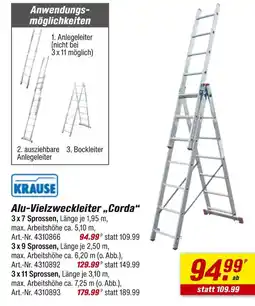 toom Baumarkt Krause alu-vielzweckleiter „corda“ Angebot