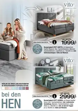 Ostermann Vito boxspringbett asetto Angebot