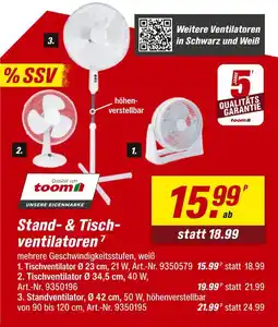toom Baumarkt Toom tischventilator Angebot
