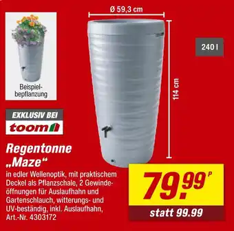 toom Baumarkt Toom regentonne „maze“ Angebot