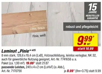 toom Baumarkt Laminat „pinie“ Angebot