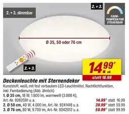 toom Baumarkt Deckenleuchte mit sternendekor Angebot
