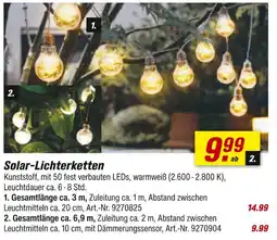 toom Baumarkt Solar-lichterketten Angebot