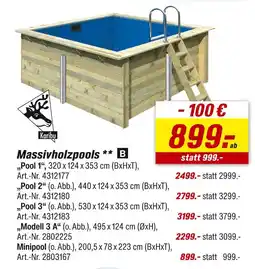 toom Baumarkt Koribu massivholzpools Angebot