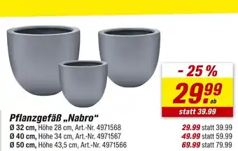 toom Baumarkt Pflanzgefäß „nabro“ ø 32 cm Angebot