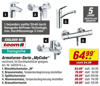toom Baumarkt Hansgrohe waschtischarmatur „m“ Angebot