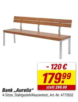 toom Baumarkt Bank „aurelia“ Angebot