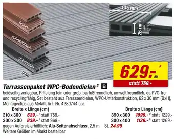 toom Baumarkt Terrassenpaket wpc-bodendielen Angebot