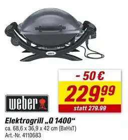 toom Baumarkt Weber elektrogrill „q 1400“ Angebot