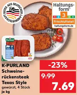 Kaufland K-PURLAND Schweinerückensteak Texas Style Angebot