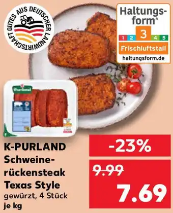 Kaufland K-PURLAND Schweinerückensteak Texas Style Angebot
