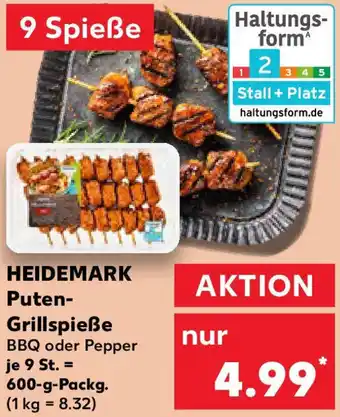 Kaufland HEIDEMARK Puten Grillspieße Angebot