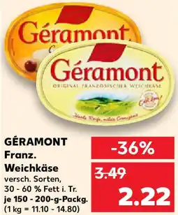 Kaufland GÉRAMONT Franz. Weichkäse Angebot