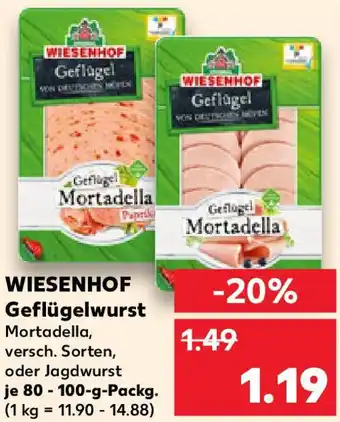 Kaufland WIESENHOF Geflügelwurst Angebot