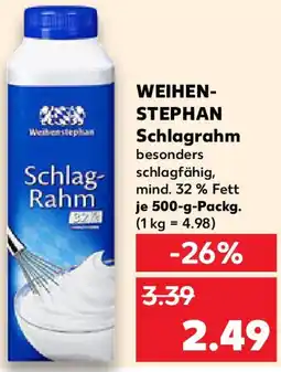 Kaufland WEIHENSTEPHAN Schlagrahm Angebot