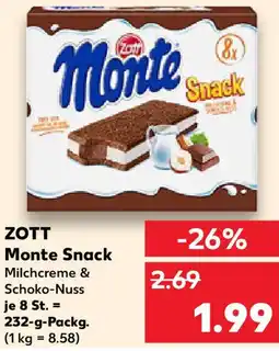 Kaufland ZOTT Monte Snack Angebot
