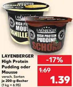 Kaufland LAYENBERGER High Protein Pudding oder Mousse Angebot