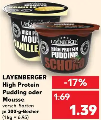 Kaufland LAYENBERGER High Protein Pudding oder Mousse Angebot