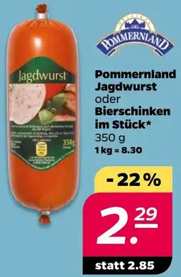 NETTO Pommernland Jagdwurst oder Bierschinken Angebot